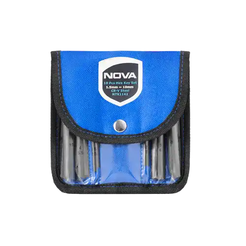 آلن شش گوش کیفی 10 عددی سایز کوتاه NOVA 1142