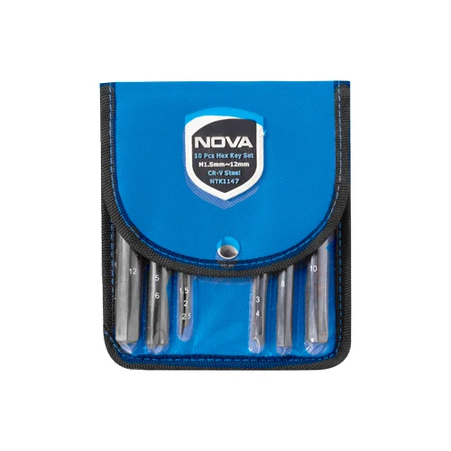 آلن شش گوش کیفی 10 عددی سایز کوتاه NOVA 1147