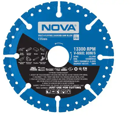 صفحه برش الماسه همه کاره 115 میلمتری NOVA 2761