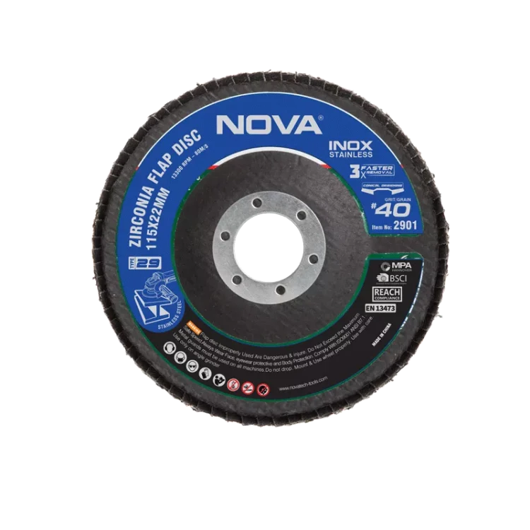 سنباده فلاپ دیسک 115 میلیمتری  NOVA 2901 ZIRCONIA