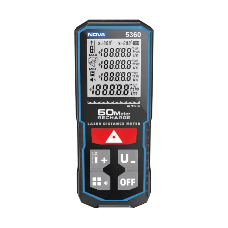 متر لیزری 60 متری شارژی نور قرمز NOVA 5360