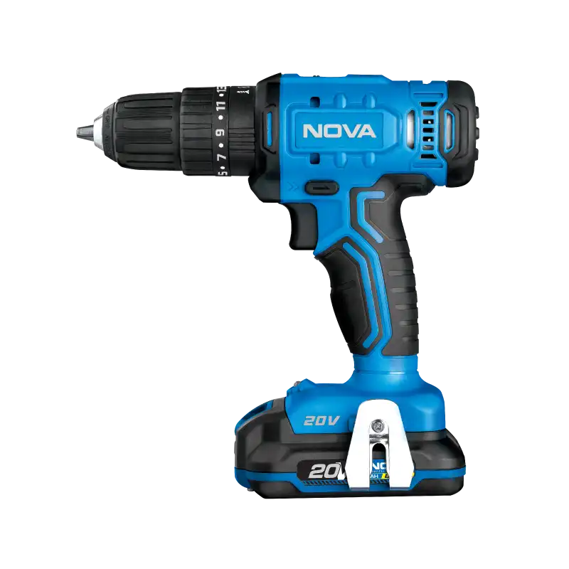 دریل پیچ گوشتی شارژی دو سرعته چکشی 13 میلیمتری 20 ولت NOVA 7720