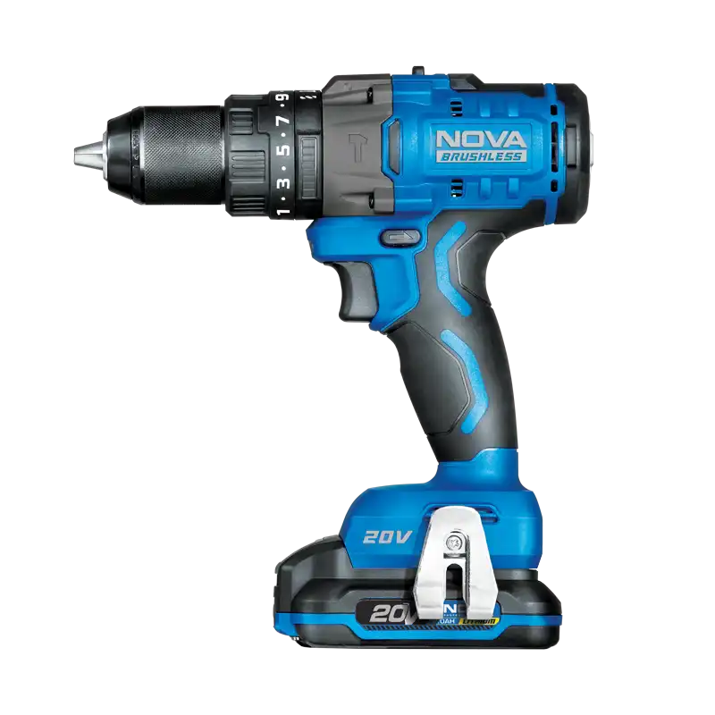 دریل پیچ گوشتی شارژی 13 میلیمتری 20 ولت براشلس NOVA 7727