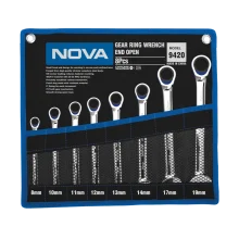 ست کیفی 8 عددی آچار یکسر جغجغه NOVA NTG-9420