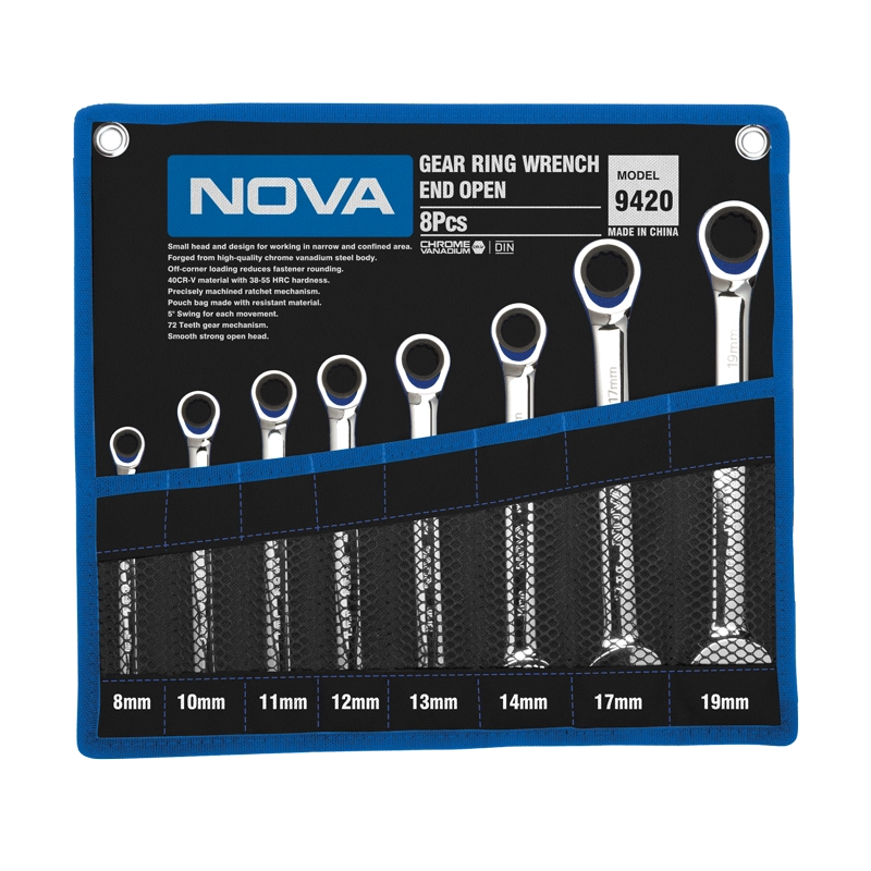 ست کیفی 8 عددی آچار یکسر جغجغه NOVA NTG-9420